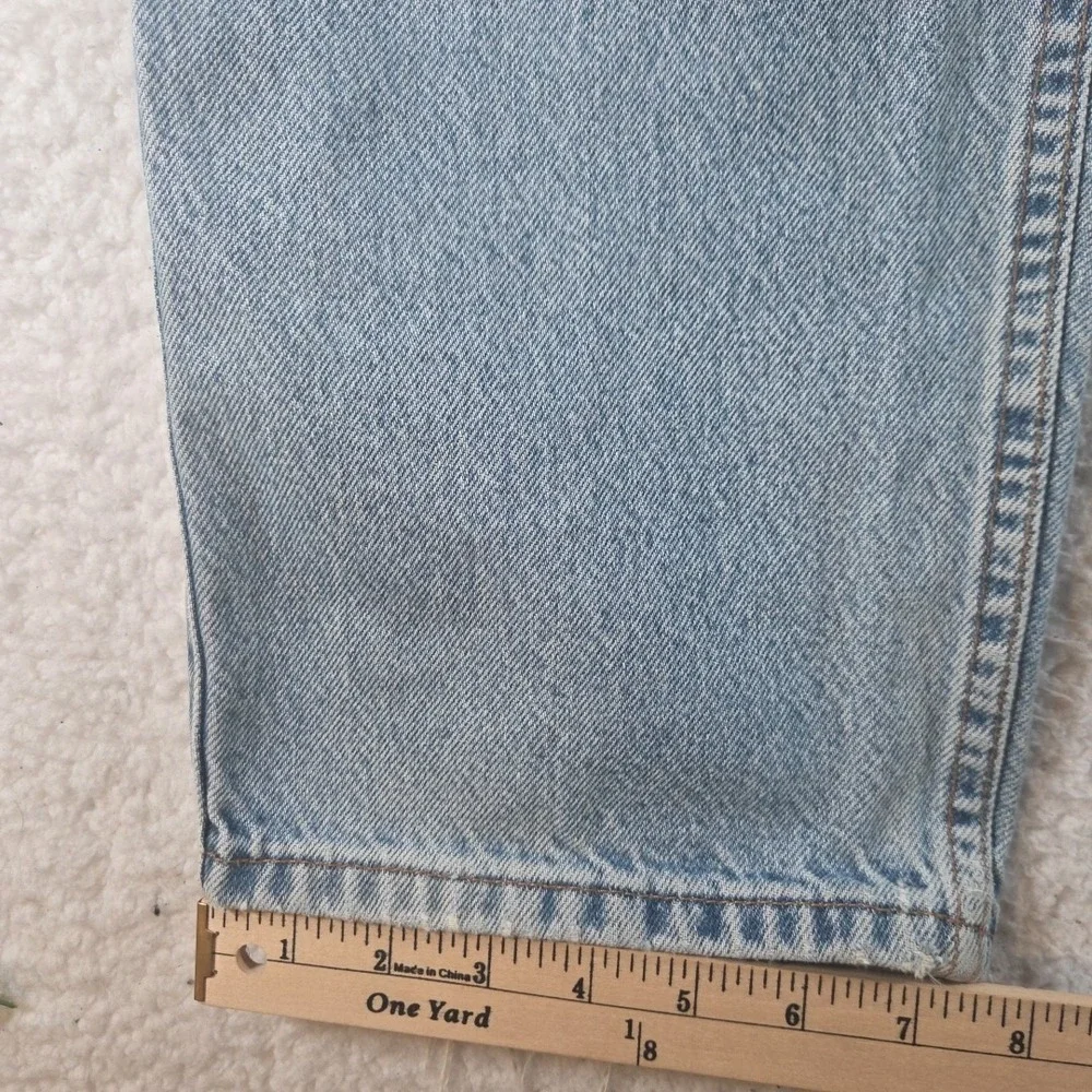 Vintage Levis 545 Jeans Mens 36x33  Light Wash Blue Denim Loose Fit 90s Distress